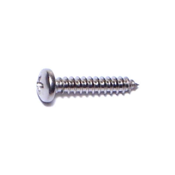 Midwest Fastener Sheet Metal Screw, #4 x 5/8 in, 18-8 Stainless Steel Pan Head Phillips Drive, 100 PK 05096 - main